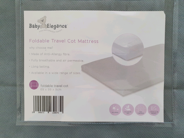 baby elegance foldable travel cot mattress